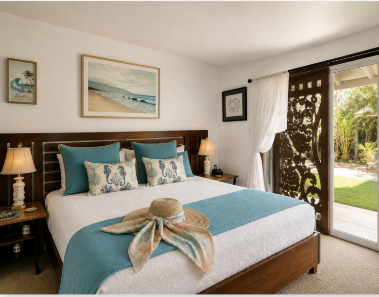 Private room with private bathroom at Kalani Hawaii on Oahu's North Shore.